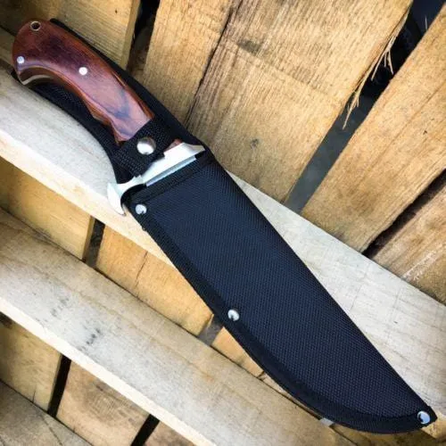 13.5" HEAVY DUTY HUNTING FIXED BLADE MACHETE Rambo BOWIE Knife