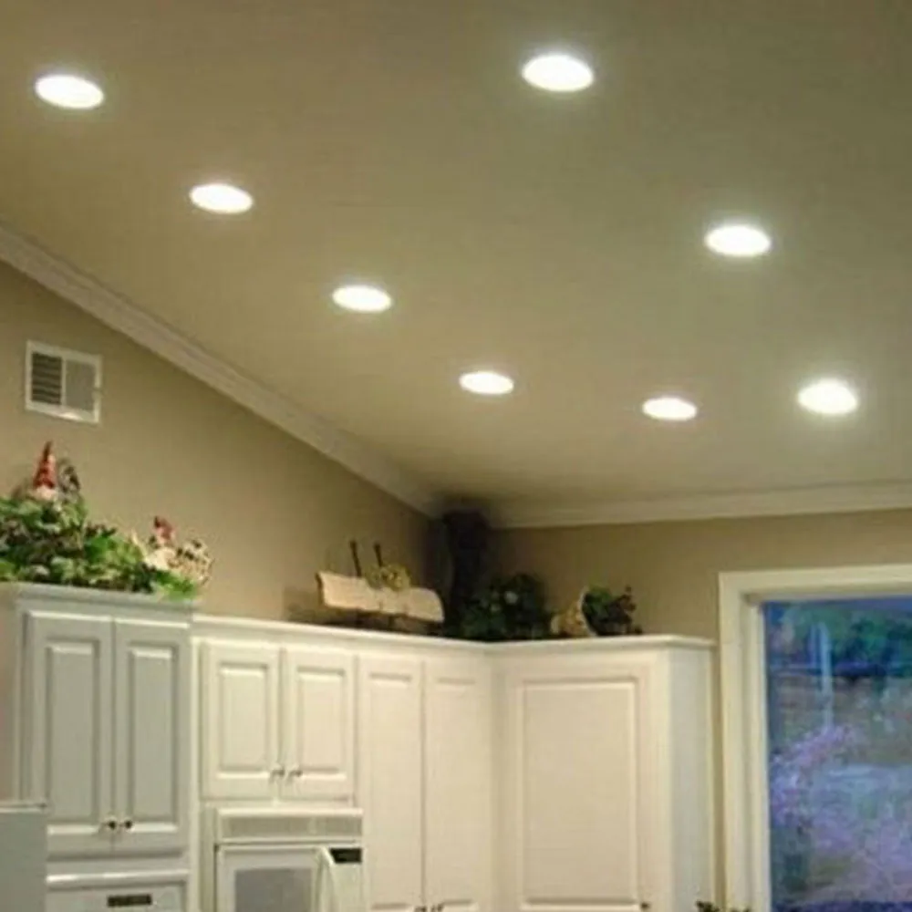 24W LED Round Recessed Ceiling Flat Panel Down Light Ultra Slim Lamp Cool White 4000K, 280mm Diameter, 30000 Hour Lifespan, Low Energy Consumption