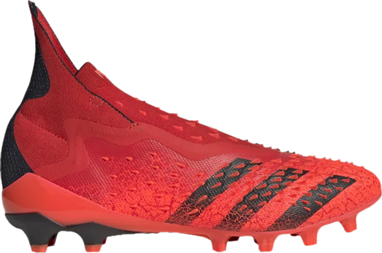 Adidas Predator Freak  AG 'Demonskin - Solar Red' Cleats, Red