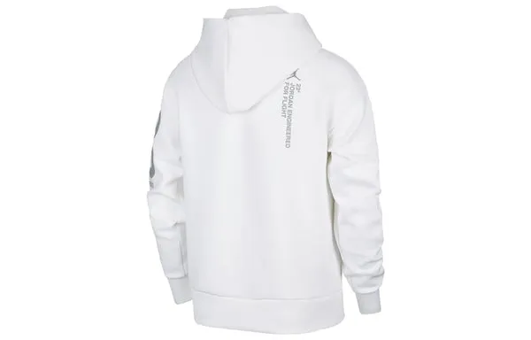 Air Jordan 23 Engineered Pattern Printing Knit White Sweatshirt