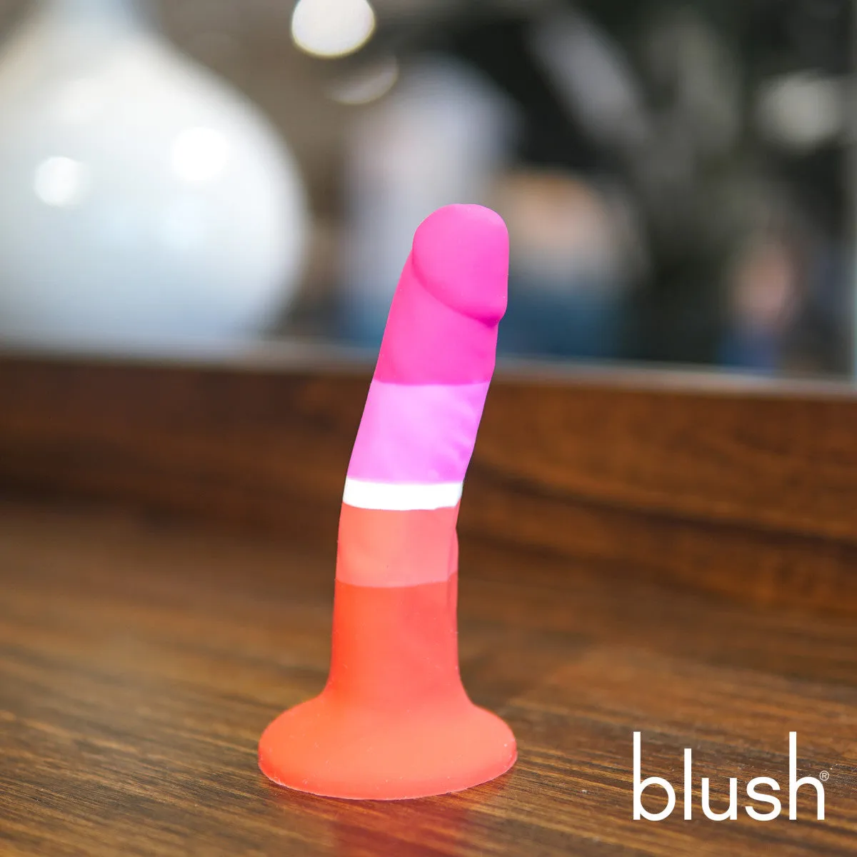 Avant By Blush® | Pride Beauty P3: Artisan 5 Inch Dildo with Suction Cup Base - Elegantly Made with Smooth Ultrasilk® Purio™ Silicone