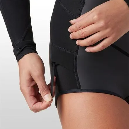 Bahia 2/1 Zip Front Long Sleeve Surf Suit - Women's O'Neill color Glide Black/Black/Black
