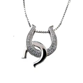 CZ Adorned Horseshoe Necklace