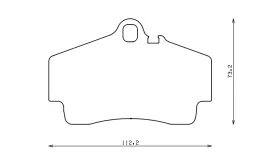 ENDLESS EIP073MA45B Rear brake pads PORSCHE 911(997)3.6 CAR/4 CAY(987)3.4S/3.4R/BOXT.986
