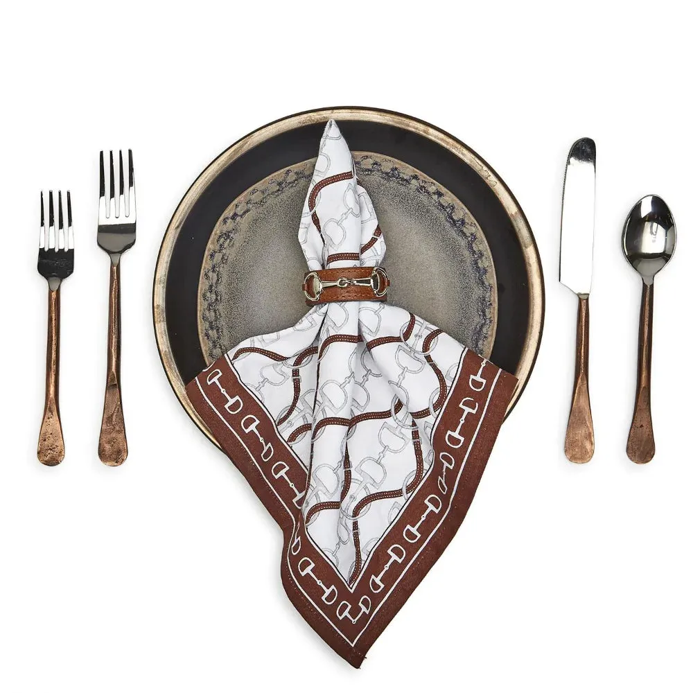 Equus Snaffle Bits Cotton Napkins - Set of 4