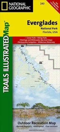 Everglades National Park Trails Illustrated Road Map by National Geographic (2010)