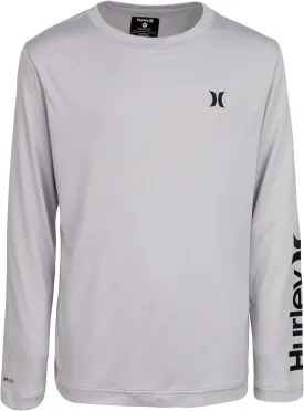 Hurley Boys' Long Sleeve UPF 50  Rash Guard Swim Shirt