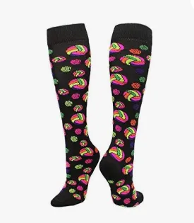 Krazisox Neon Volleyball Logo Knee Socks - Over the Calf (LP030-918)