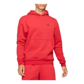 Men's Air Jordan Essentials Embroidered Logo Sports Fleece Sweatshirt Red