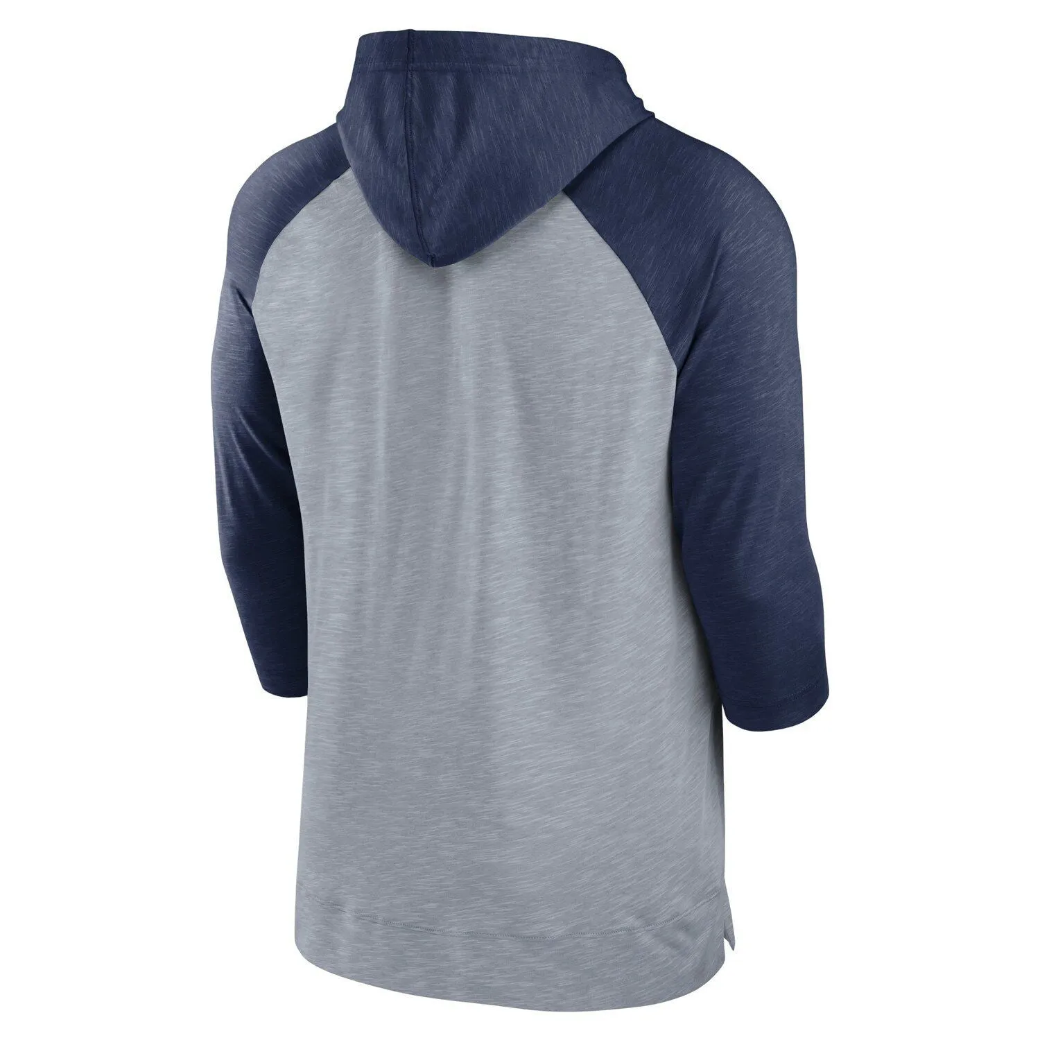 Men's Raglan Hooded Pullover, Gray/Dark Gray Heather Boston Red Sox Nike 3/4 Sleeve Hooded Pullover