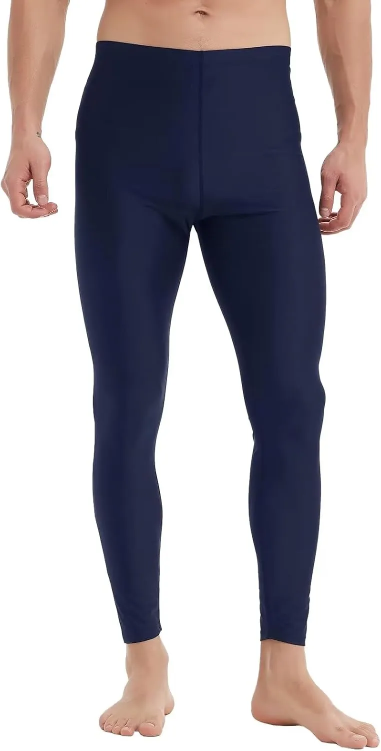 Mens Swim Pants Long UV Sun Protection Swim Tights Surf Water Leggings Rash Guard Swimming Pants Quick Dry
