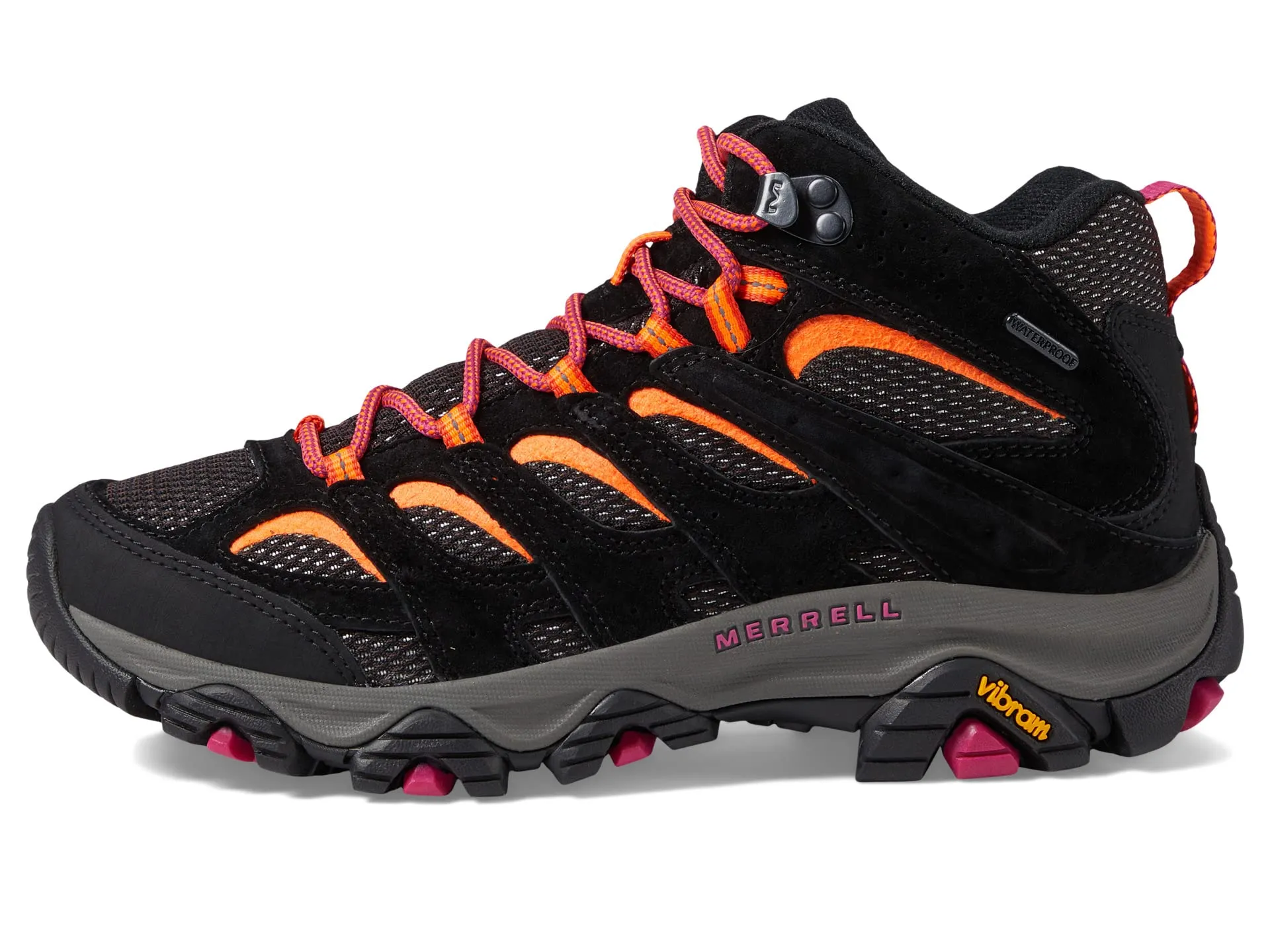 Merrell Moab 3 Mid Waterproof Hiking Boots, Black/Multicolor