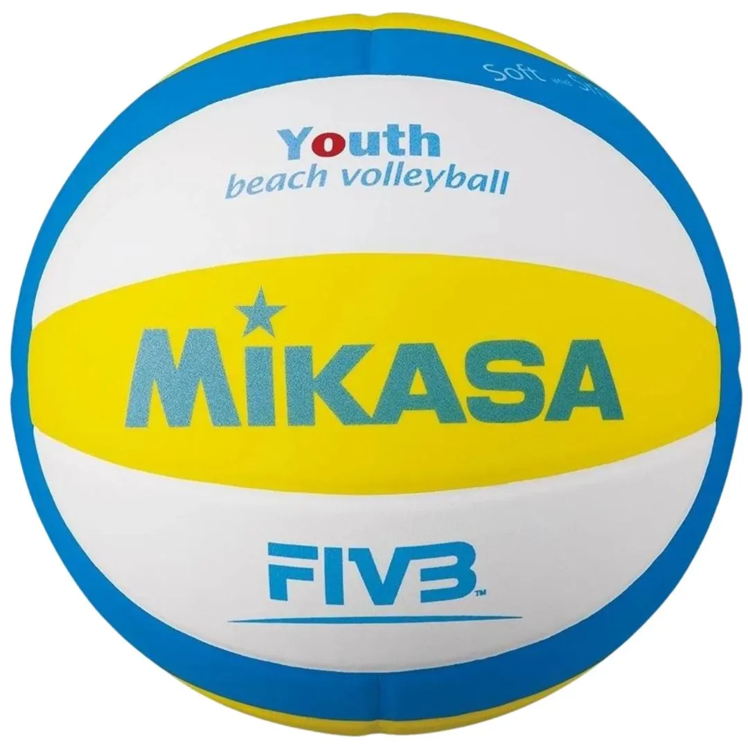 Mikasa Sbv Beach Volleyball Yellow-Blue-White Size 5