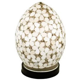 Mini Mosaic Glass Egg Lamp – Opaque Flowers
