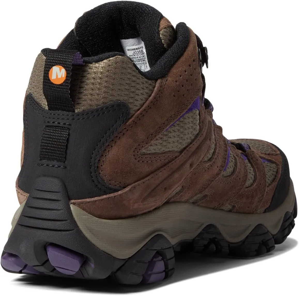 Moab 3 Mid Merrell Hiking Shoe, Bracken/Purple