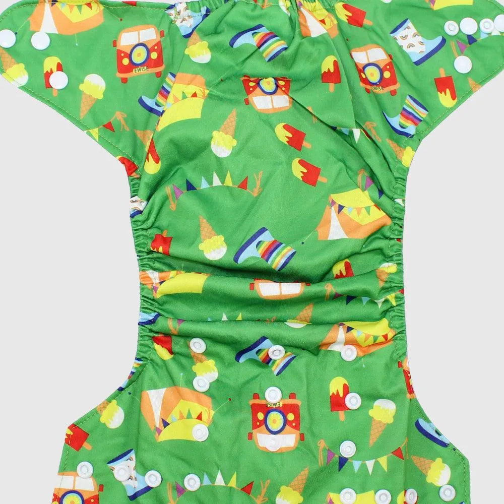 Multicolored Adjustable And Reusable Diaper
