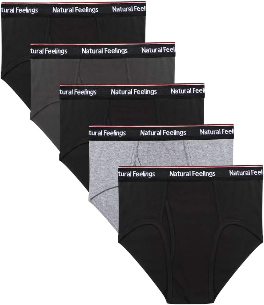 Natural Feelings Men's Briefs Underwear Multipack Mens Cotton Full Rise Briefs with Comfort Waistband S M L XL XXL??