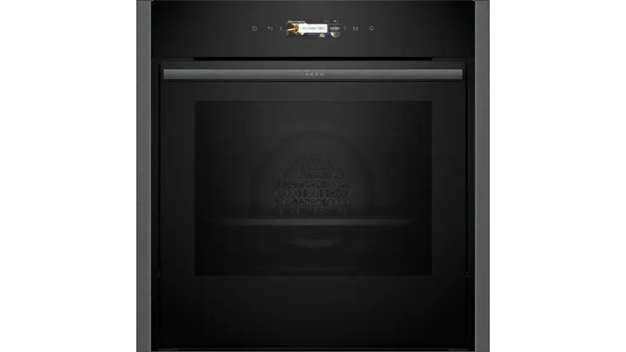 Neff B54CR71G0B N70 Slide and Hide Built-In Electric Single Oven Graphite Grey