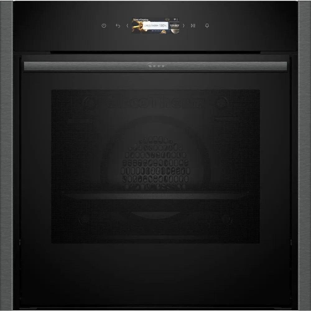 Neff B54CR71G0B N70 Slide and Hide Built-In Electric Single Oven Graphite Grey