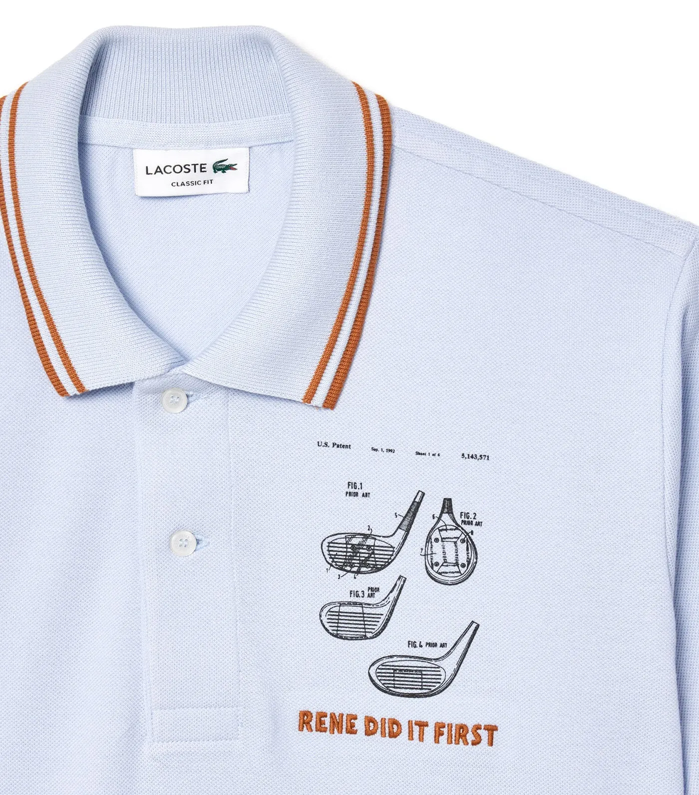 Original L.12.12 Embroidered Patent Cotton Polo Shirt Phoenix Blue