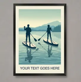 Personalised Paddle Boarding Print