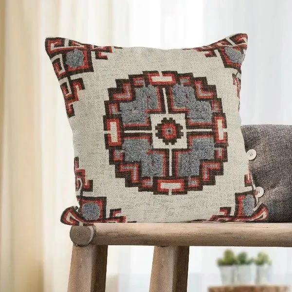 Phoenix 07360BWY Brown/Grey Pillow
