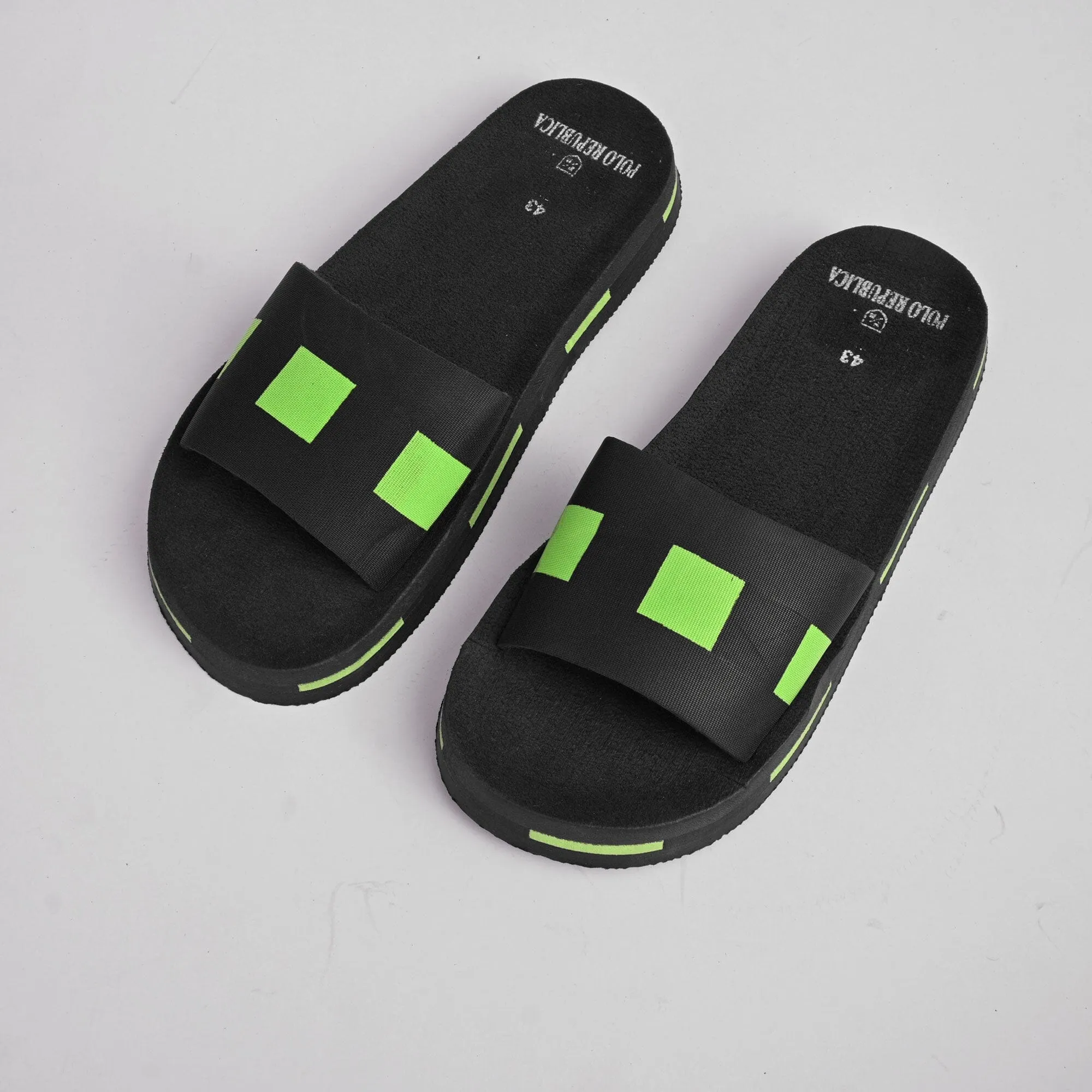 Polo Republica Men's Dots Design Soft Slides