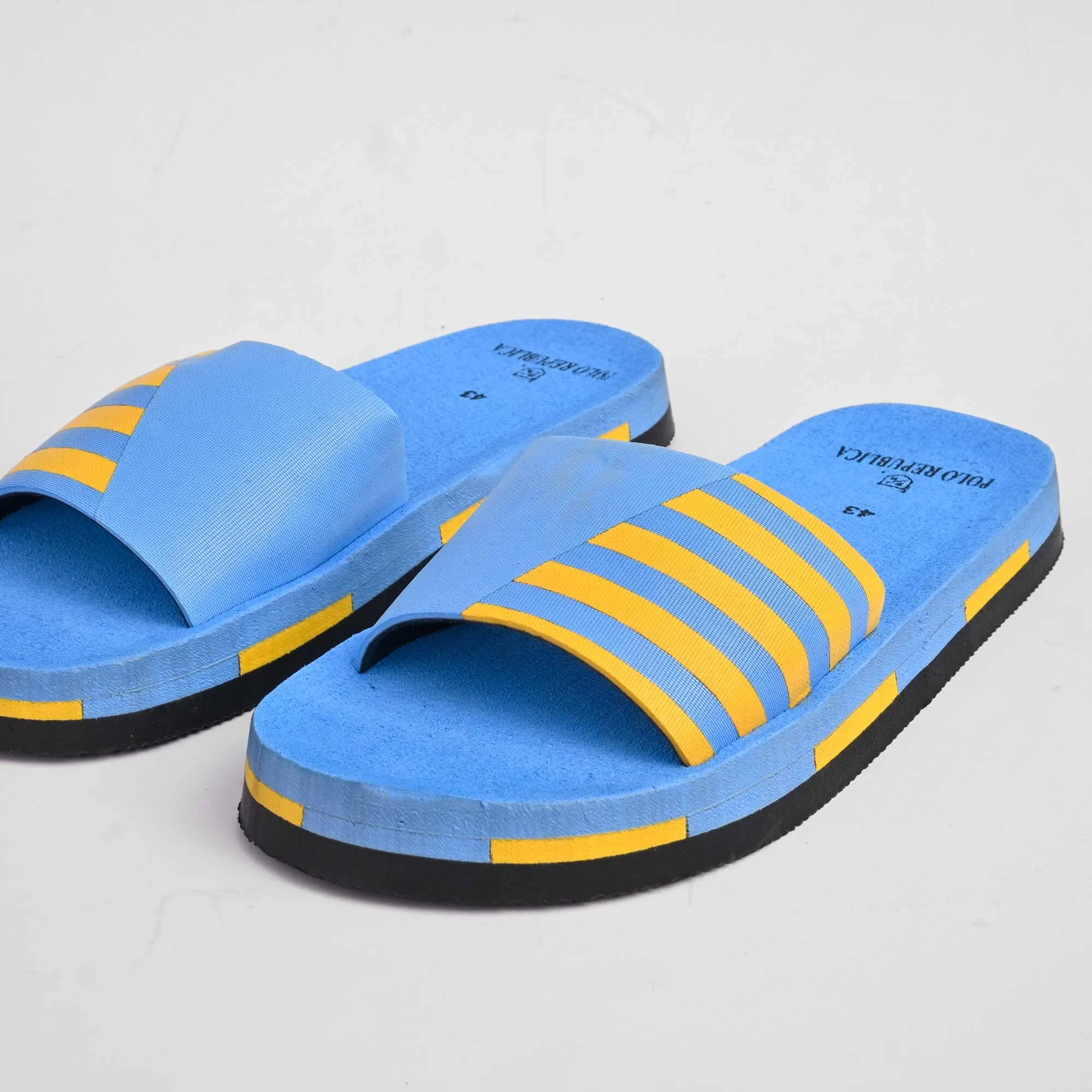 Polo Republica Men's Striped Design Soft Slides