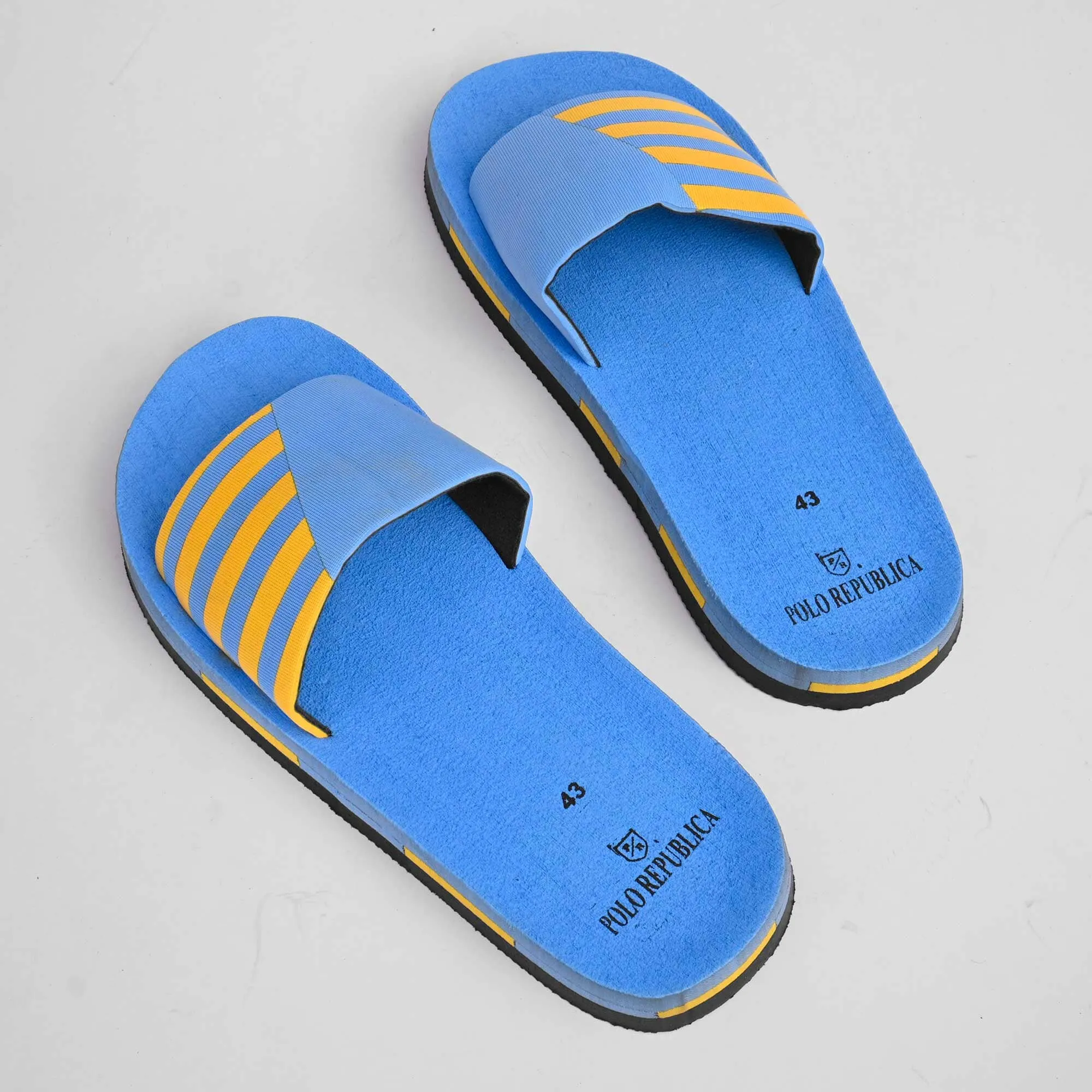 Polo Republica Men's Striped Design Soft Slides