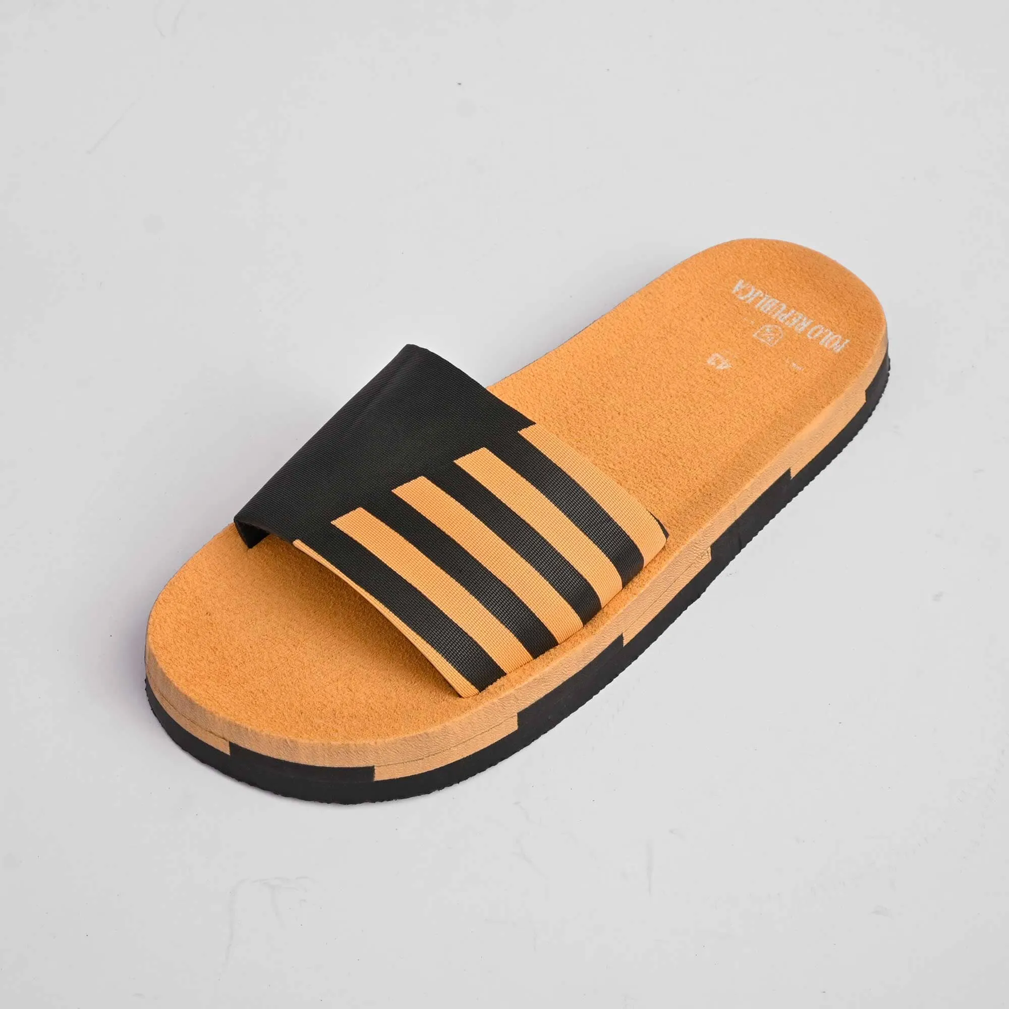 Polo Republica Men's Striped Design Soft Slides