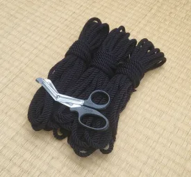 Raven Black Bondage Rope in Bamboo