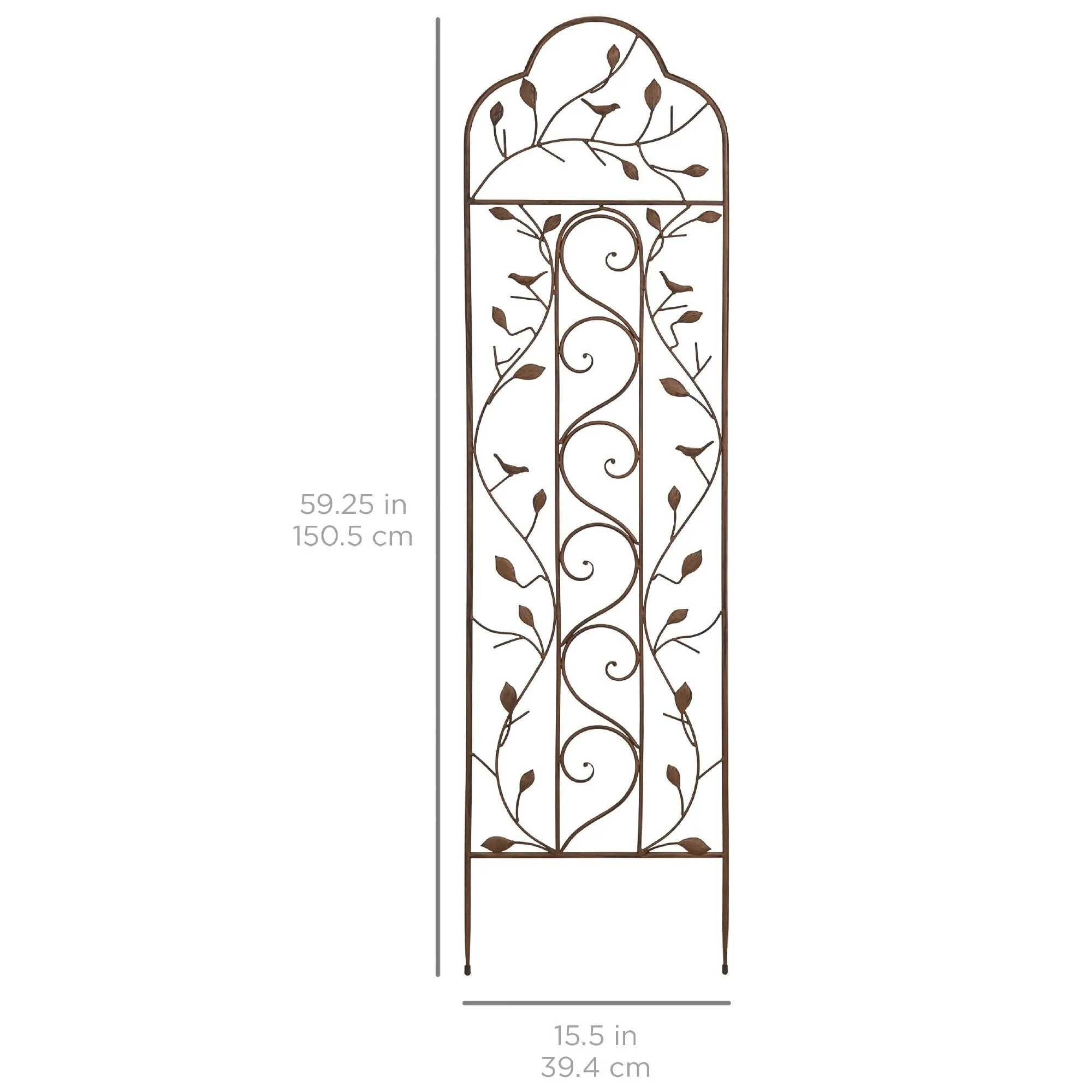 Set of Two Iron Arched Garden Trellis