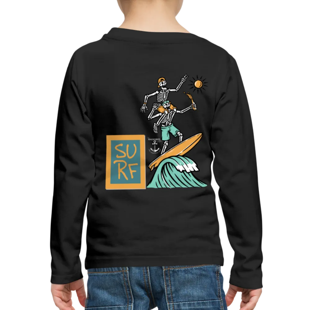 Surfing Fun Long Sleeve T-Shirt for Kids, Surfing Tee