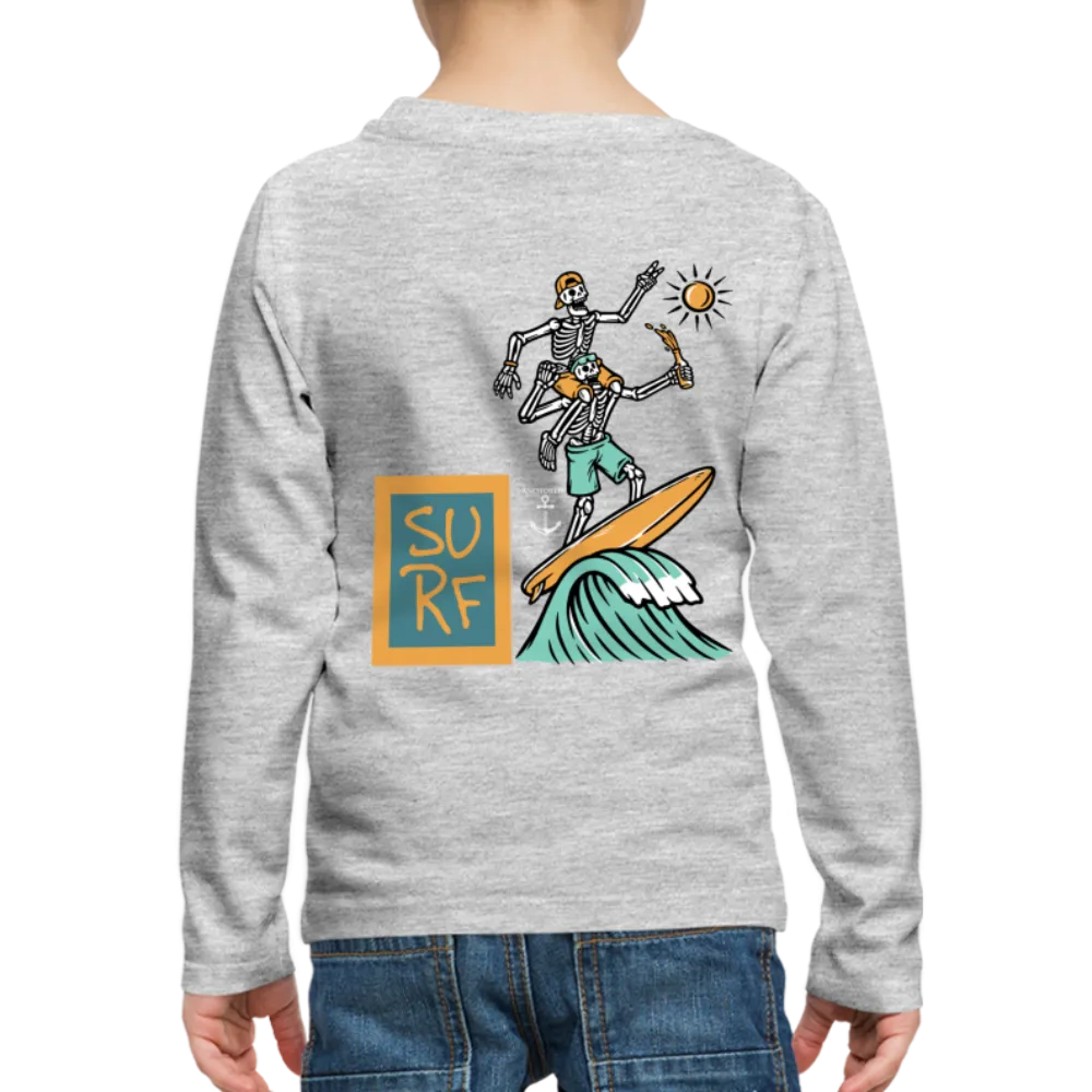 Surfing Fun Long Sleeve T-Shirt for Kids, Surfing Tee