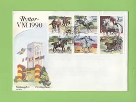 Sweden 1990 World Equestrian Games, Stockholm set on First Day Cover