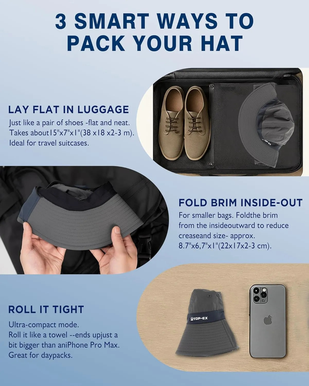 TOP-EX Cooling Sun Hat with Neck Flap ?C UPF 50  Wide Brim Breathable Hat for Hiking, Fishing & Big Heads