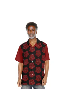 TSWG Rose Gentleman Men's Hawaiian Shirt With Button Closure