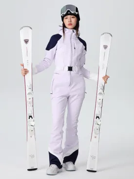 Women's Searipe Retro Vibe Elegant Stretch Flare Ski Jumpsuit